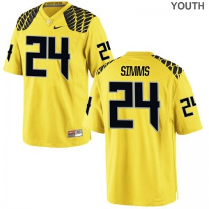 Keith Simms Oregon Jerseys Youth Large Youth Limited - Gold