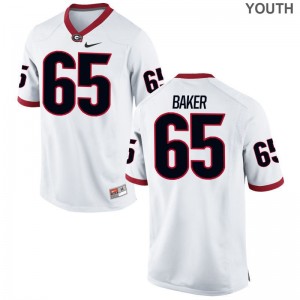 Kendall Baker Georgia Jersey Small White Limited Youth(Kids)