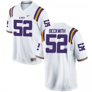 Tigers Kendell Beckwith Jerseys Large Limited For Men - White