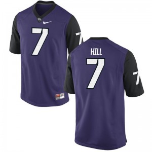 TCU Kenny Hill Jerseys Men Small Mens Limited Purple Black
