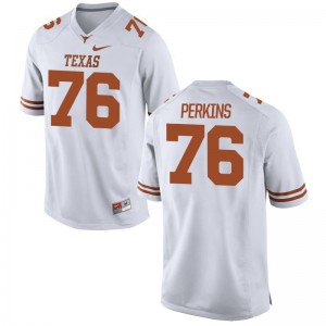 Kent Perkins University of Texas Jerseys Youth Small White Limited Youth(Kids)