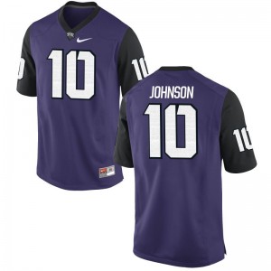 Limited Texas Christian University Kerry Johnson For Men Jerseys 2XL - Purple Black