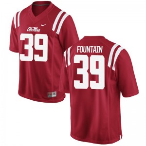 Red Kweisi Fountain Jerseys Small Ole Miss Mens Limited