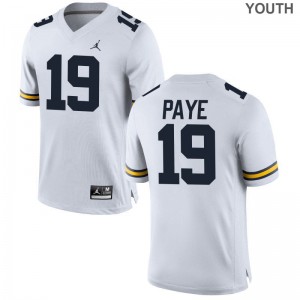 Kwity Paye University of Michigan Youth(Kids) Limited Jersey Youth XL - Jordan White