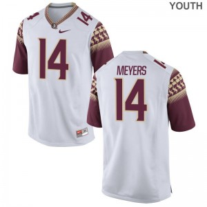 FSU Seminoles Jersey Youth Medium of Kyle Meyers Limited For Kids - White