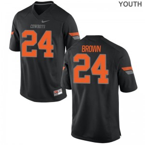 La'Darren Brown OSU Cowboys Jerseys Youth Small Youth(Kids) Limited - Black