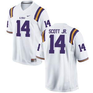 LSU Tigers Lindsey Scott Jr. Jersey Small White Limited For Kids