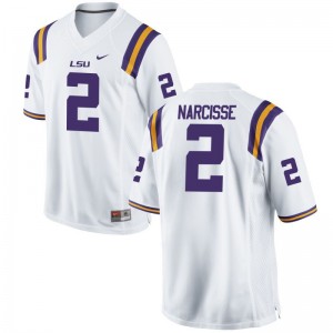 Men Limited LSU Tigers Jersey Lowell Narcisse White Jersey