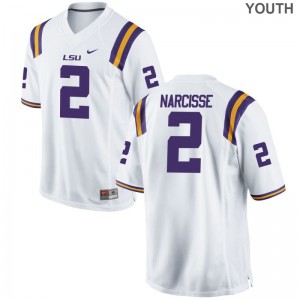 Tigers Jersey Youth Small Lowell Narcisse Youth Limited - White