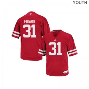 Wisconsin Jersey Medium Lubern Figaro Youth(Kids) Authentic - Red
