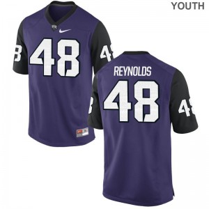 Youth(Kids) Limited Texas Christian Jersey Large Lucas Reynolds - Purple Black