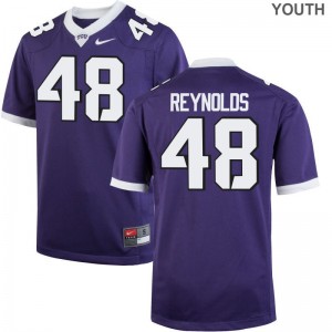 Purple Lucas Reynolds Jerseys Youth Large Horned Frogs For Kids Limited