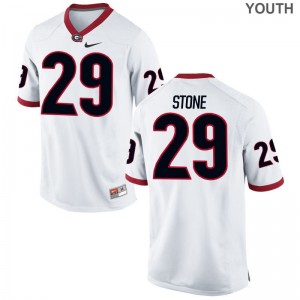 Lucas Stone UGA Bulldogs Jersey Large Limited Youth - White