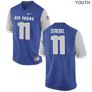 Luke Strebel Air Force Falcons Jersey S-XL Limited Youth(Kids) Royal