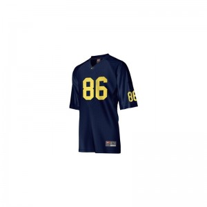 Wolverines Mario Manningham Jersey Embroidery Men Limited Blue Jersey
