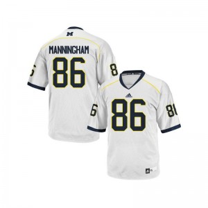 Mario Manningham Wolverines Jersey Youth XL For Kids White Limited