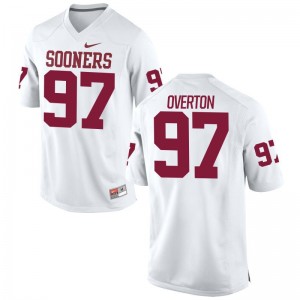 Marquise Overton OU Sooners Jerseys Mens Medium For Men Limited - White
