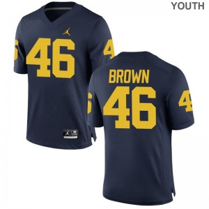 Matt Brown Jerseys Youth X Large Michigan Kids Limited - Jordan Navy