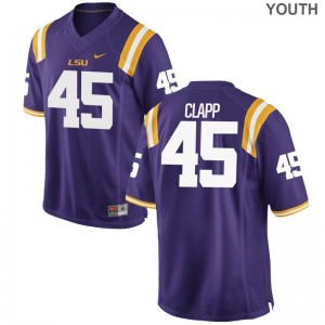 Limited LSU Matt Clapp Kids Jersey Medium - Purple