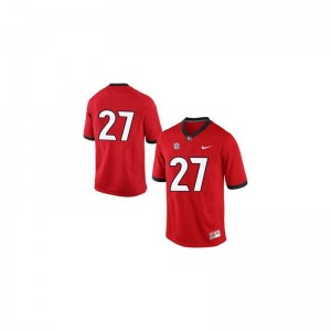 Men Nick Chubb Jersey Official #27 Red Limited Georgia Bulldogs Jersey