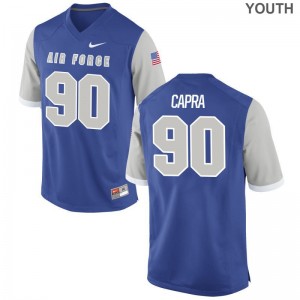 Micah Capra Air Force Academy Youth Jersey Royal Stitched Limited Jersey