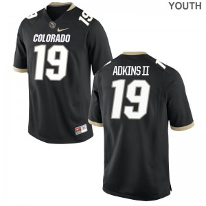 University of Colorado Jerseys Youth Small of Michael Adkins II Kids Limited - Black