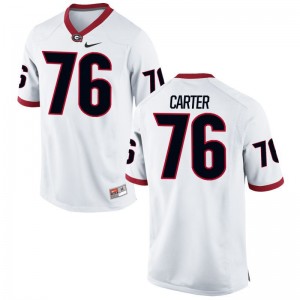 X Large Georgia Bulldogs Michail Carter Jersey Mens Limited White Jersey