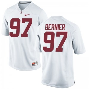 University of Alabama Mike Bernier For Men Limited Jerseys White