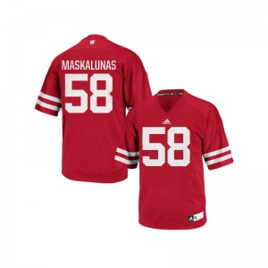 University of Wisconsin Jersey Mike Maskalunas For Men Replica - Red