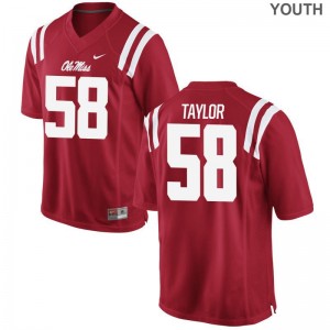 Mike Taylor Limited Jerseys Youth University of Mississippi Red Jerseys