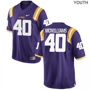 Limited Mylik McWilliams Jersey X Large Louisiana State Tigers Youth(Kids) Purple