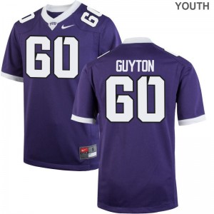 For Kids Limited Stitched Texas Christian University Jersey Nate Guyton Purple Jersey
