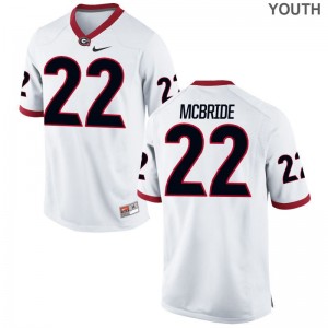 For Kids Nate McBride Jerseys XL Georgia Limited - White