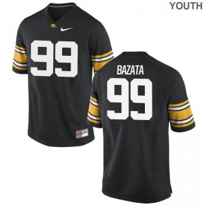 University of Iowa Nathan Bazata Limited Youth(Kids) Jerseys X Large - Black