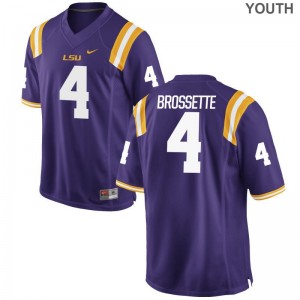 LSU Nick Brossette Limited Kids Jersey - Purple