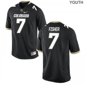 Youth Nick Fisher Jersey Youth Large University of Colorado Limited Black