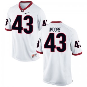 Nick Moore Limited Jersey For Men Alumni Georgia White Jersey