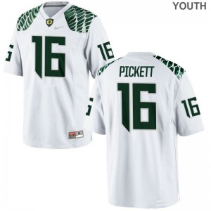 Nick Pickett Oregon Ducks Youth Limited Jersey Medium - White
