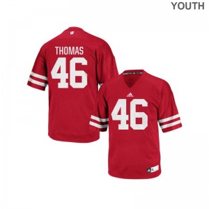 Nick Thomas Wisconsin Badgers Jersey Small Red Youth(Kids) Replica