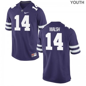 Kansas State University Nick Walsh Jerseys Youth Large Limited Purple Youth