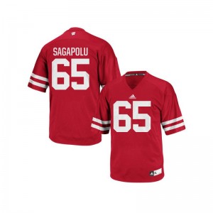 Olive Sagapolu Authentic Jerseys For Kids University of Wisconsin Red Jerseys