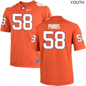 Patrick Phibbs For Kids Jersey S-XL Limited Clemson Tigers - Orange