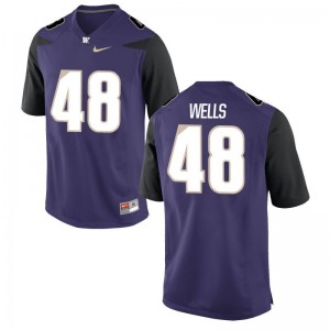 XL Washington Huskies Paul Wells Jersey For Men Limited Purple Jersey
