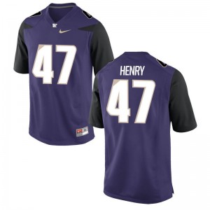 Peyton Henry University of Washington Jersey Large Limited Purple Men