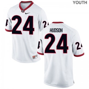 Youth(Kids) Prather Hudson Jersey White Limited UGA Jersey