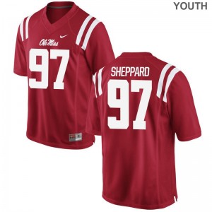 Ole Miss Jerseys Youth Small Qaadir Sheppard Limited For Kids - Red