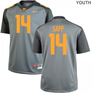 Quart'e Sapp Limited Jersey Youth(Kids) Stitched UT Gray Jersey