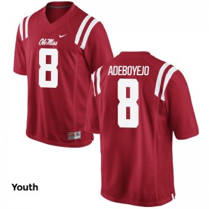Quincy Adeboyejo Rebels Jerseys Large Limited Youth Red