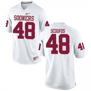 Men Limited Embroidery Oklahoma Jersey Quint Scoufos White Jersey