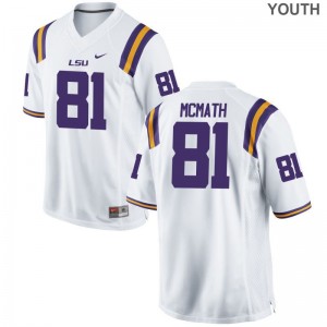 Racey McMath Youth(Kids) White Jerseys Small Limited Tigers